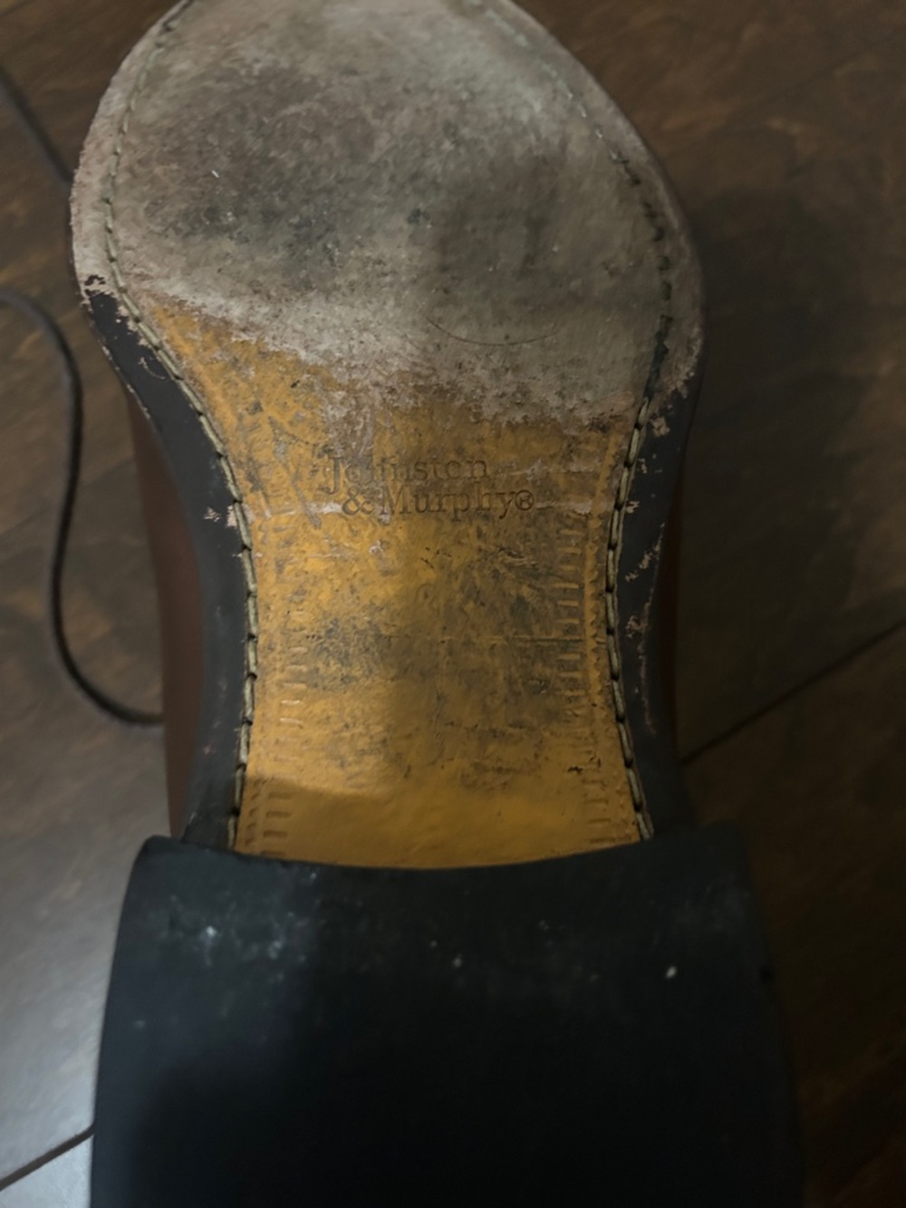 Johnston & Murphy Brown Leather Heel Dress Shoe